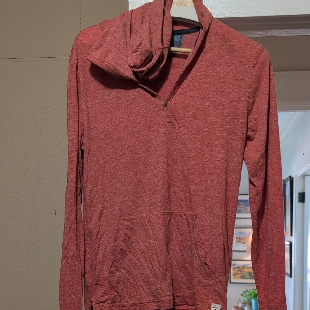 Lucky Brand Coral Long Sleeve Pullover With Hood